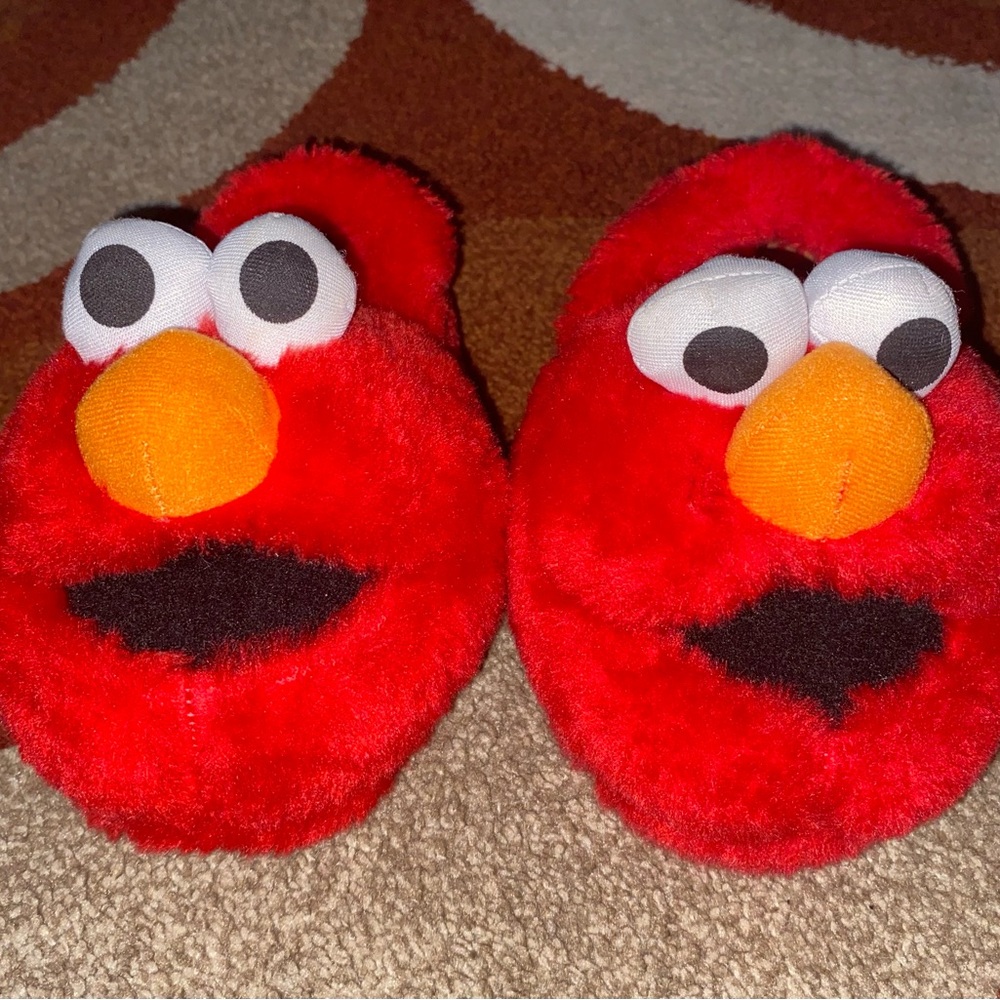 Stride Rite Red Plush Elmo Slippers